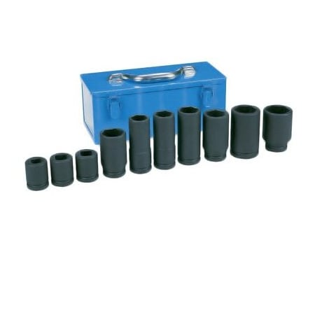 Grey Pneumatic SKT SET 3/4" DR 10 PIECE FRACTIONAL & ME GP8153
